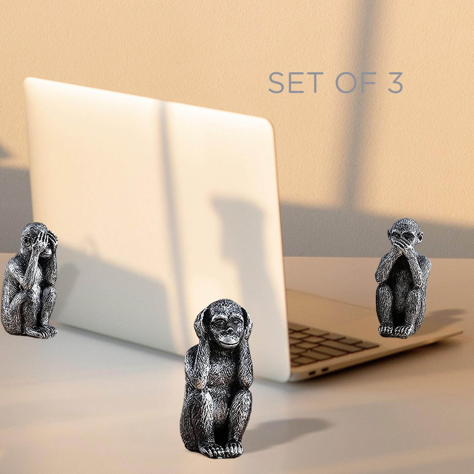 Amazon.com: Wanwanzi 3 Wise Monkeys Statue Set - Hear No